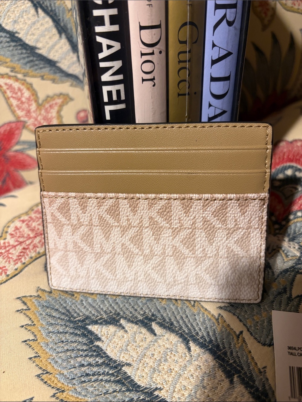 Michael Kors Beige and Cream Signature Card Case NWT